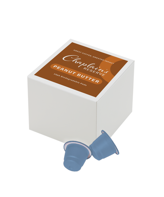 Chaplain's Reserve 50 x Peanut Butter - Coffee Pods